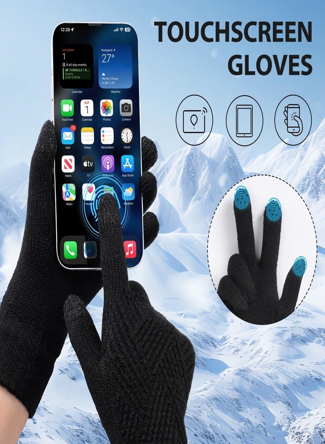 Tavaleu Womens Winter Gloves - Gloves for Women Cold Weather, Warm Touch Screen Fleece Lined Glove, Elastic Cuff Knit Glove - Image 5